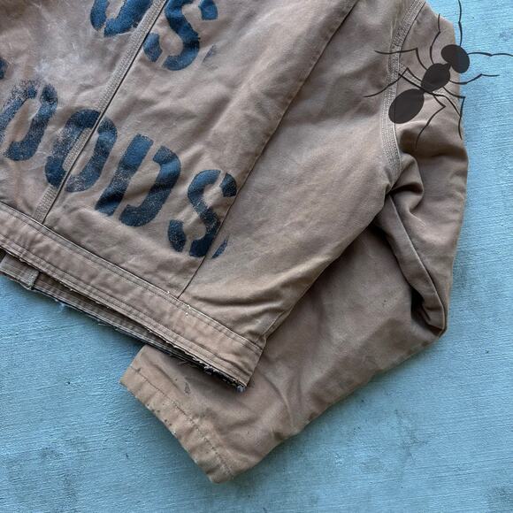 Vintage Y2K brown cropped Detroit style work wear jacket - Picture 8 of 8